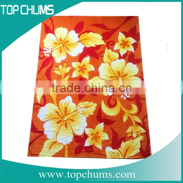No Minimum Custom Stock Flower Printed Softextile Cotton Towels Beach Double for Wholesale photo-4