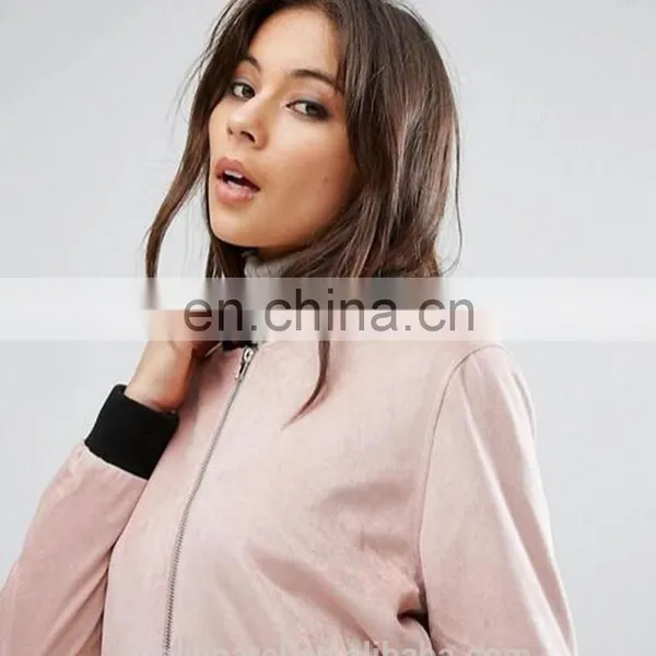 OEM Hot Sale Custom Bomber Jackets Women Suede Life Jacket photo-4
