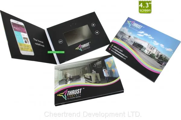 Decorations Invitaion Card Portable Custom Video Player Greeting Business, Lcd Audio Video Greeting Brochure Card photo-2