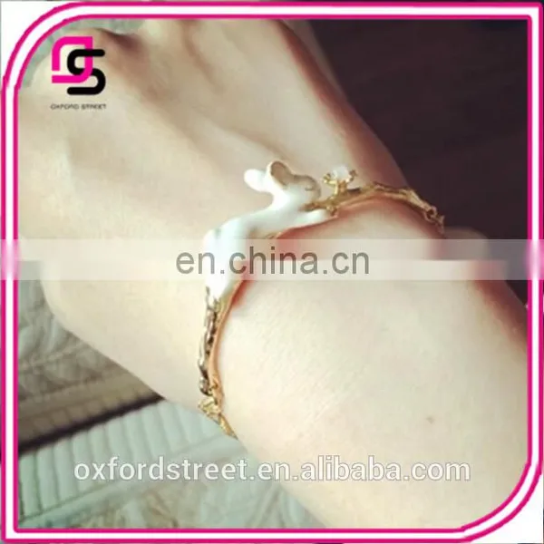 Europe and the United States Jewelry Accessories Processing Wholesale Undertakes to Japanese Oil Painting Rabbit Pearl Bracelet
