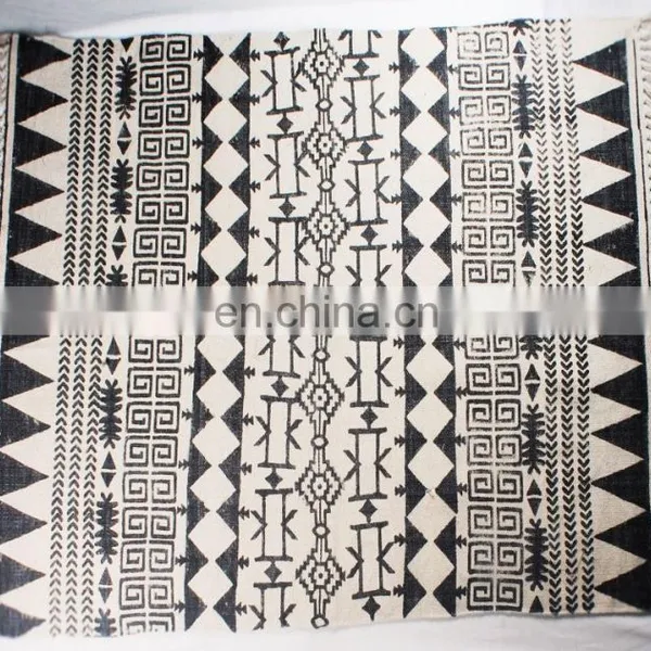 Home Decor Indian Vintage Multi Color Hand Woven Block Print Area Rugs and Carpet photo-2