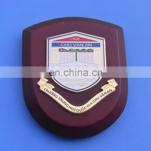 Award Gifts Custom Metal Plate Wooden Plaque Trophy With Red Leather Gifts Box photo-4