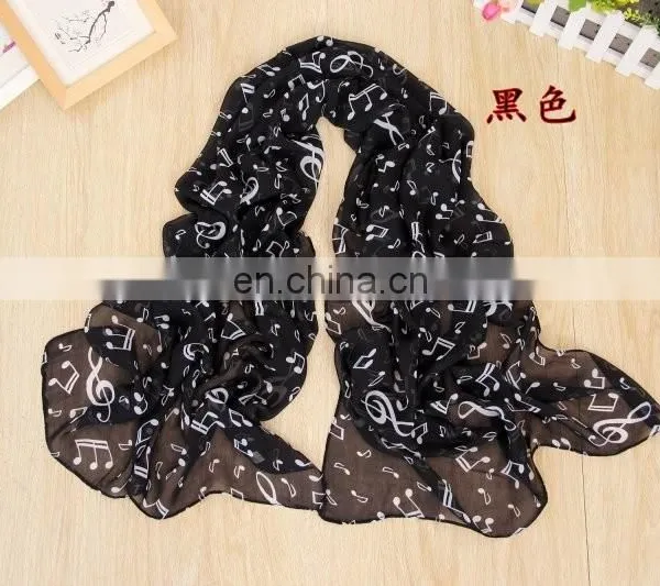 Ladies New Printed Silk Chiffon Scarf Wholesale photo-2
