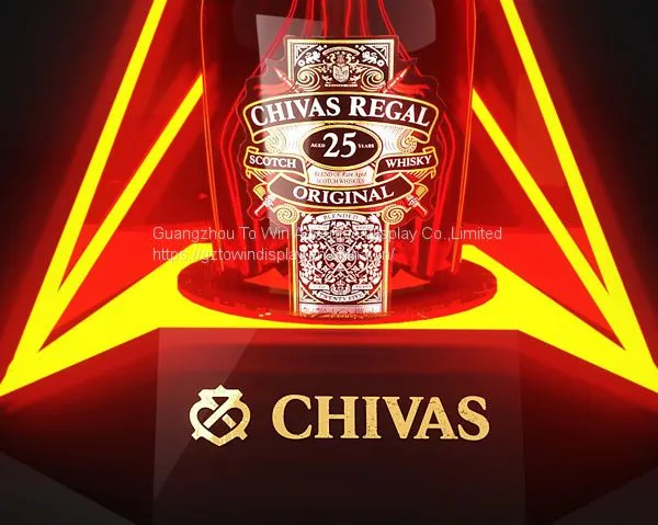 Chivas Wine Bottle Stand Display,liquor Glorified Luminous LED Display photo-5