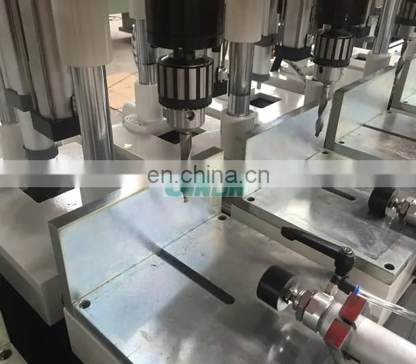 Aluminum Curtain Wall Profile Four Head Combined Drilling Machine photo-3