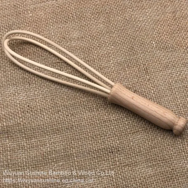 Wooden Whisk for Kitchen,Made of Beech Wood photo-3