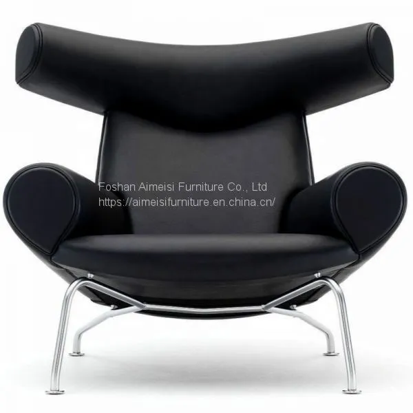 Modern Leather Living Room ox Lounge Chair With Ottoman