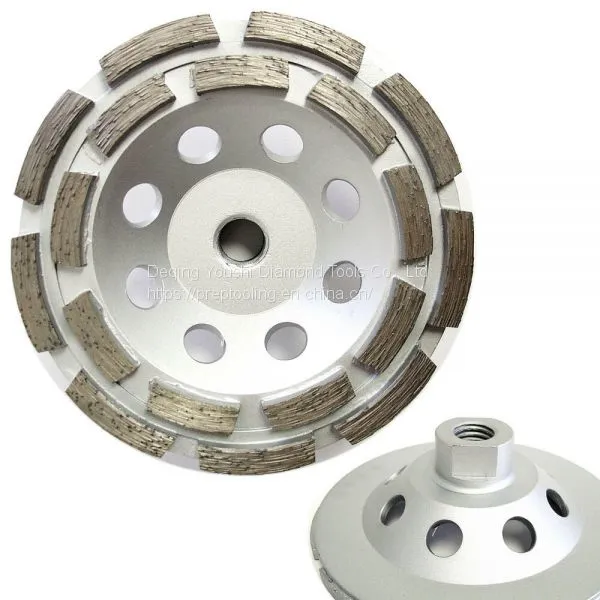 OD115mm Double Row Diamond Double Row Grinding Cup Wheels for Stone and Concrete photo-3