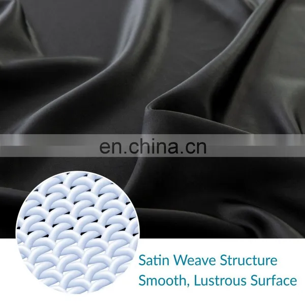 Cheap Black Solid Color Microfiber Queen Size Bed Cover Bedroom Sheet Set photo-6