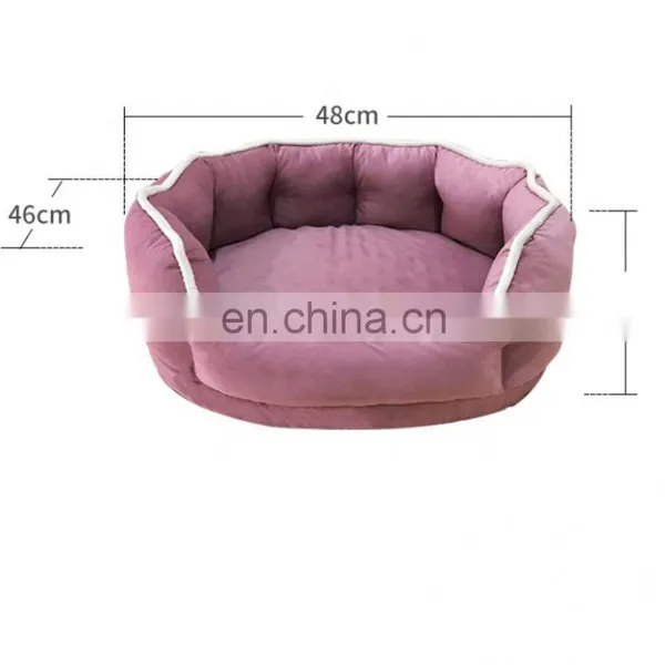 Orthopedic Dog Bed Memory Foam Pet Bed Soft Velvet Fabric With Removable Washable Cover photo-4
