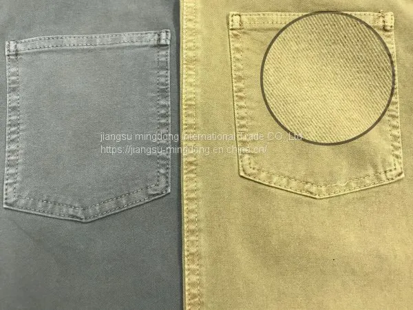75.2%Cotton 19%Rayon 5.8%Spandex Bi-stretch Peached Twill Fabric photo-3