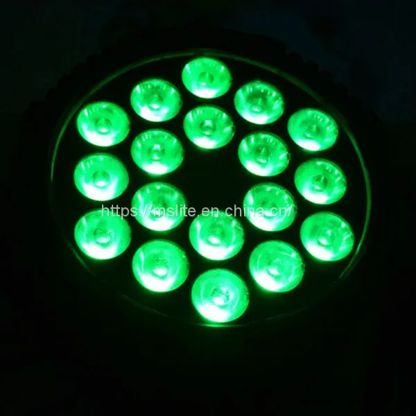 Professional Outdoor LED Par Light Waterproof 18x10w RGBW 4IN1 Color Change DJ Equipment Wedding Stage photo-3