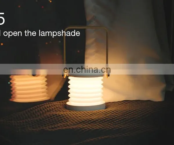 Wooden Lamp Handle Portable Lantern Light Retractable Table Lamp Bedroom Bedside Reading Led Folding Desk Lamp photo-4