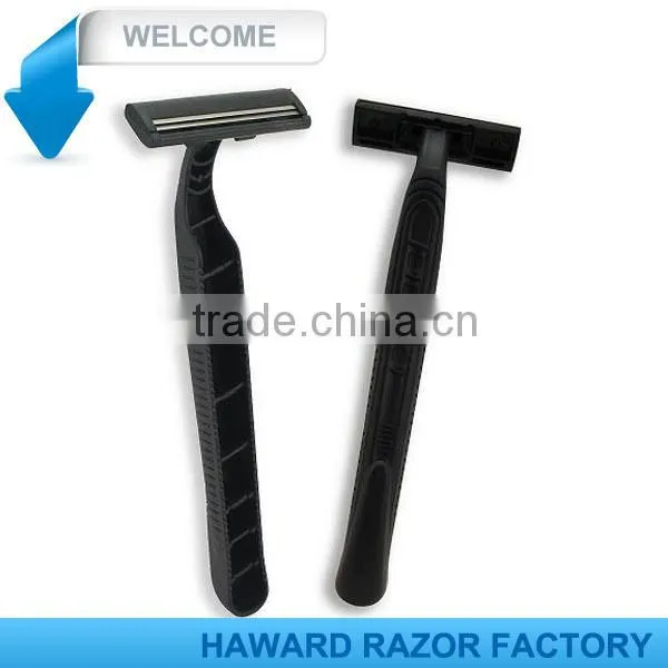 D211 Economic Twin Blade Blue Plastic Handle Shaving Razor