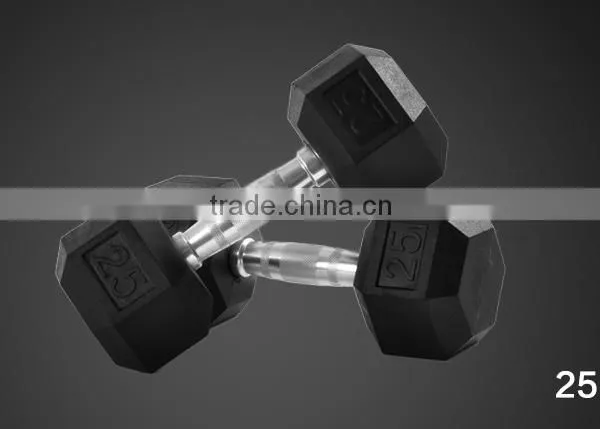 China Wholesale Rubber Hex Dumbbell for Sale photo-2