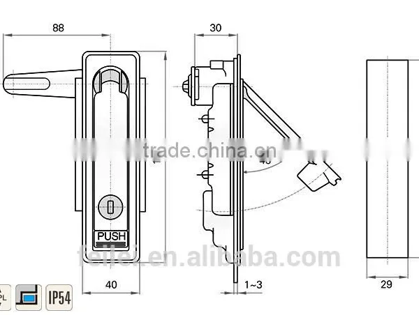 Flei Brand ROHS Zinc Plated Metal Lock for Industrial Cabinet Use photo-6