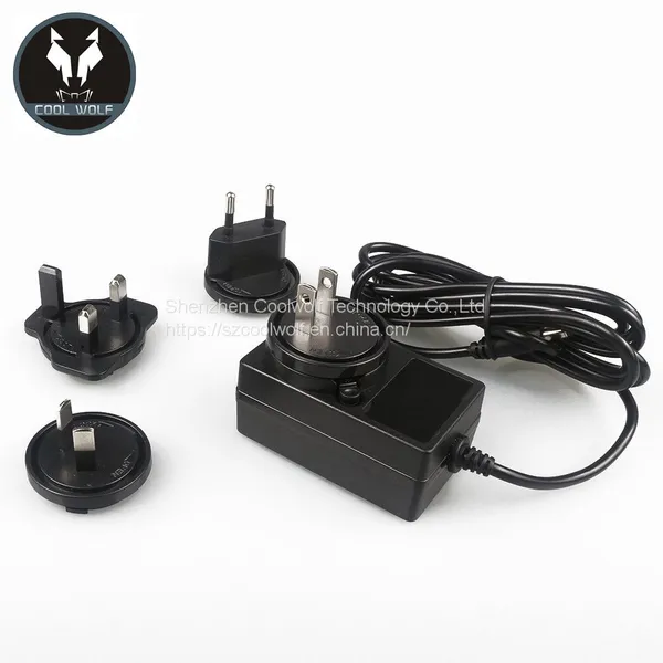 12V2A Замещаемый штекерный блок питания, сертифицированный по стандартам GS, CE, UKCA, UL, ETL, FCC, PSE, ROHS, с высокой энергоэффективностью VI, мультистраничный штекерный блок питания с возможностями 5V4A, 5V5A, 12V2A, 12V2.5A, 12V3A, 24V1A, 24V1.5A