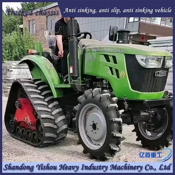 Agricultural Tractor Modified With Triangular Track Wheels for Anti-skid and Anti Sinking photo-2