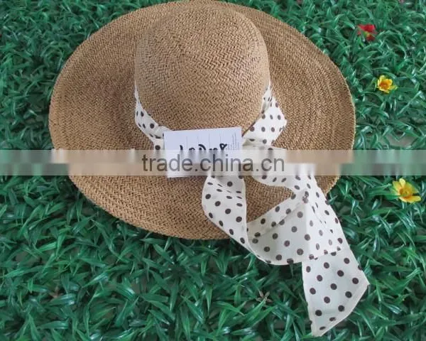 China Hot Sale Elegant Ladies Fashion Straw Wholesale Straw Floppy Hats photo-3