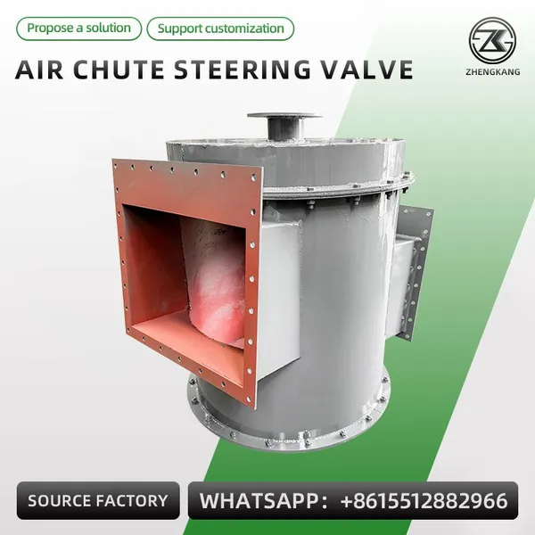 Air Slide Diverter Valve Pneumatic Electric 3-Way Chute Reversing Valve Cement Fly Ash Raw Material Powder