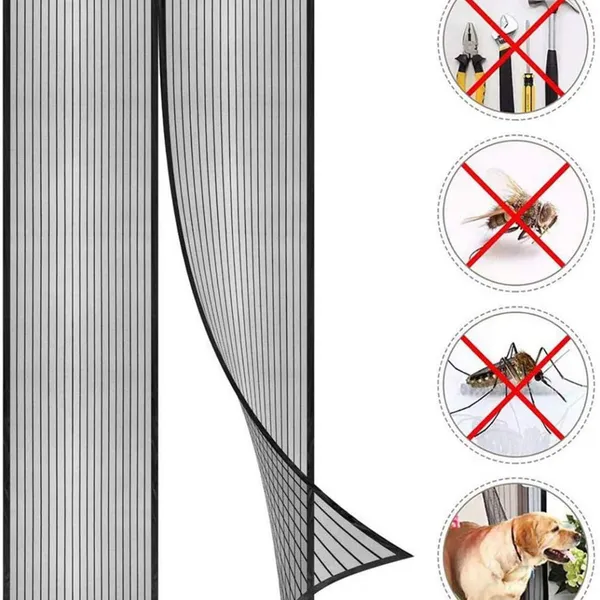 Modern Style Anti-Mosquito Insects Magnetic Mesh Door Screen Hands-Free Entry