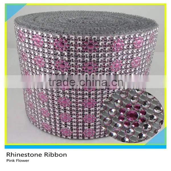 Sew On Rhinestone Trimming Decorative Flower Diamond Mesh 10 Yards 24 Row Rolls photo-5