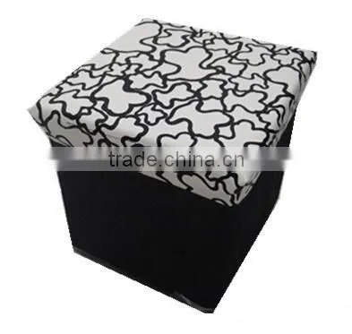 Quartet Imitation Leather Foldable Storage Ottoman
