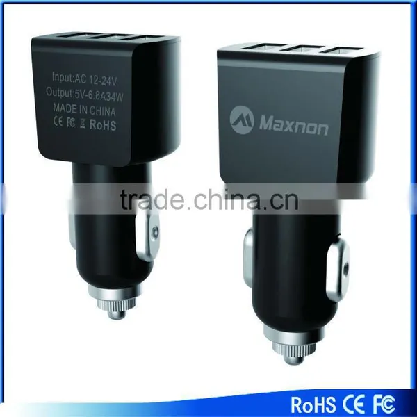 5V 5.5A 3 Usb New Car Charger Cell Phone Car Charger Cost-effective Triple Usb Car Charger