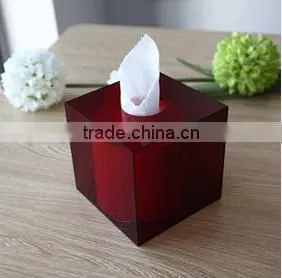 Homeloo Square Tissue Paper Box Holder Modern Style Transparent Clear Acrylic photo-2