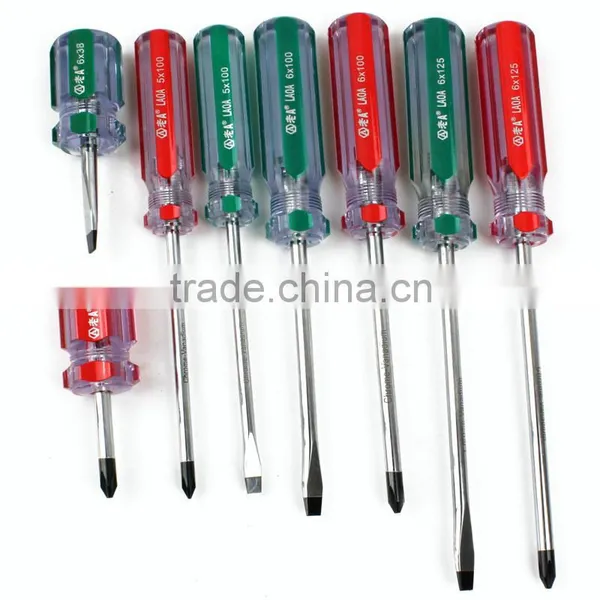 9pcs Colorful Transparent Handle Screwdriver Set Crossed and Slotted Screwdriver photo-4