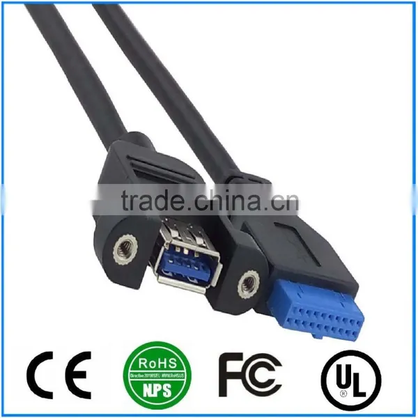 With Screw 20 Pin to Dual USB 3.0 AF Data Cable photo-2