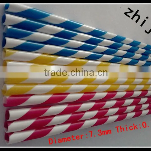 Cute Party Hard Striped Plastic Drinking Straw