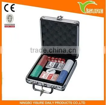 2 Full Decs of Playing Card 100pcs Color Wager Chips Plastic Poker Chips Set For Casino