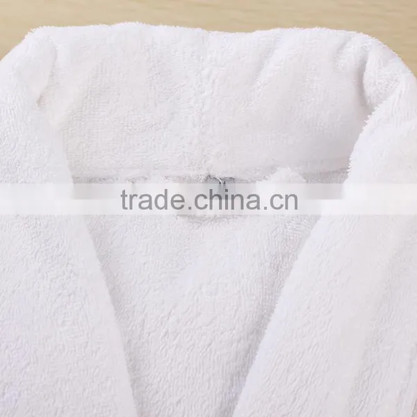 White Design Your Own Bathrobes Terry Cotton for Hotel Use photo-2