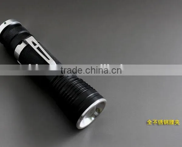 Factory Wholesale LED Mini Flashlight Aluminum Torch Light With Clip photo-4