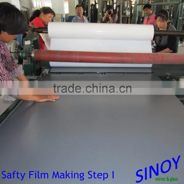 4mm Vinyl Safety Backing Silver Mirror Glass CAT-I Film and CAT-II Film photo-4