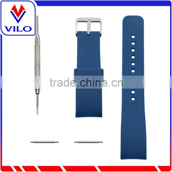Blue Smart Watch Bracelet Silicon Watch Band /Leather Strap Wristband For SAMSUNG GEAR S R750 photo-3