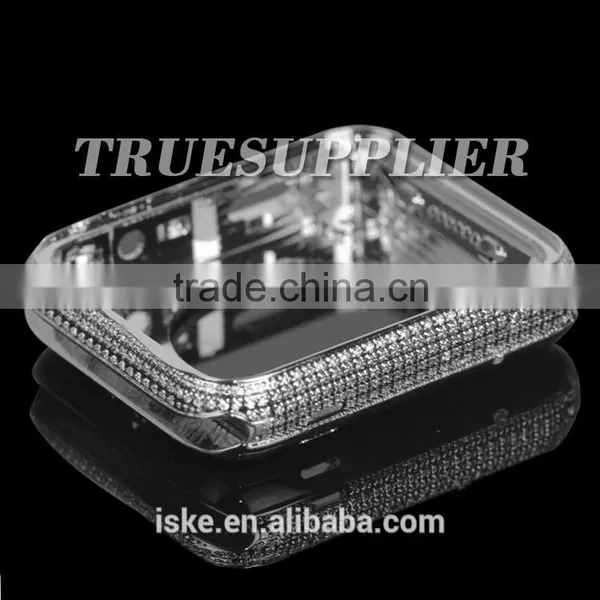 Silver Plated Housing With Crystal Housing for Apple Watch photo-3