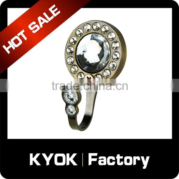 KYOK Fashionable Acrylic Diamond Shape Curtain Finials,goods Curtain Wall Hooks,concrete Wall Hooks photo-2