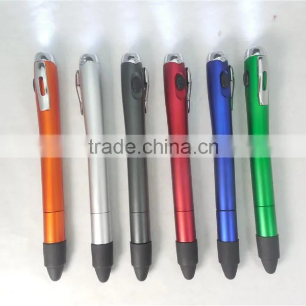 5 in 1 Multi Function Screwdriver Led Light Touch Plastic Ballpoint Pen photo-3