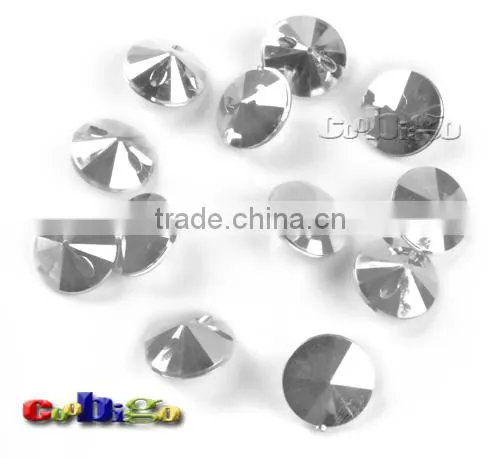 18L(11.4mm Mix Color Acrylic Cut Culet Back Fashion Rhinestone Crystal Button Stylish Bag Garment Shoe #FLN012-18L(Mix-s) photo-4