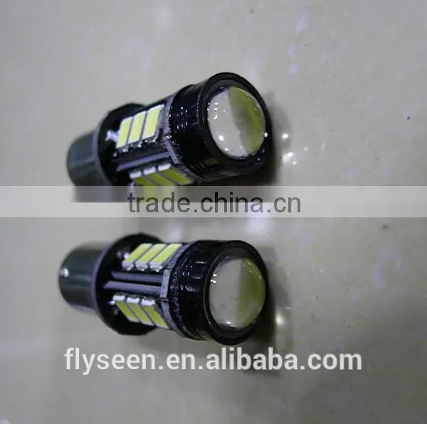 Hotsale 12V Led Light T15 1157 7440 7443 3156 3 1156 Car LED Light 5630 12SMD With Lens photo-4