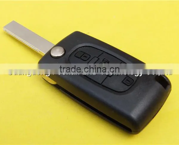 Remote Flip Folding Key Fob Case 3 Buttons for Peugeot 407 CE0536 photo-4
