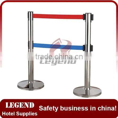 Safety Double Belt Pole 201 Pole Bank Crowd Control Barrier Stand photo-2