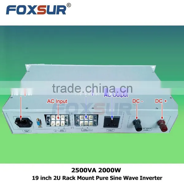 Competitive Price Power System Output 2500VA 2000W 48V dc to 110V ac 19 Inch 2U Rack Mount Inverter Pure Sine Wave photo-3
