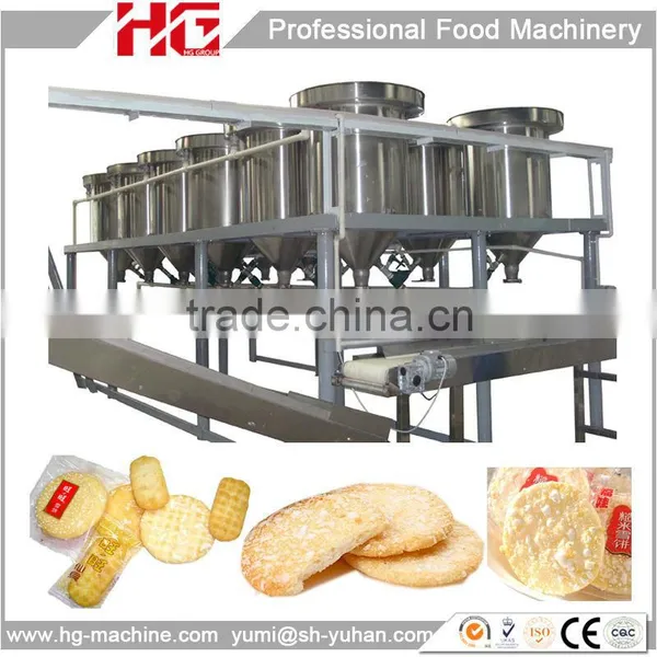 Extruded rice cracker machine