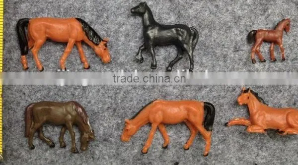 Miniature Plastic Model Animal for HO Scale, 1/87 Scale Resin Plastic Artificial Model Horse photo-4