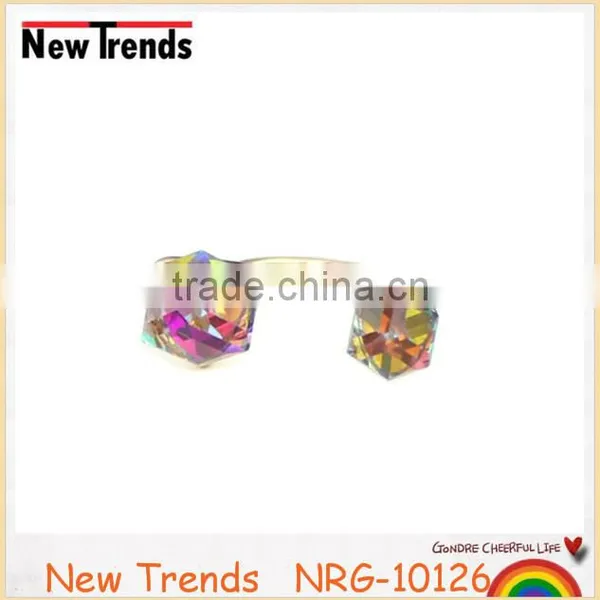 Fashion Square Clear Crystal New Model Wedding Ring for Women photo-2