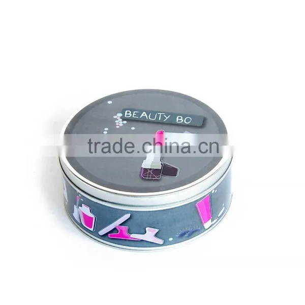Round Tin Box for Cosmetic Package Use Cosmetic Package Tin Box photo-5
