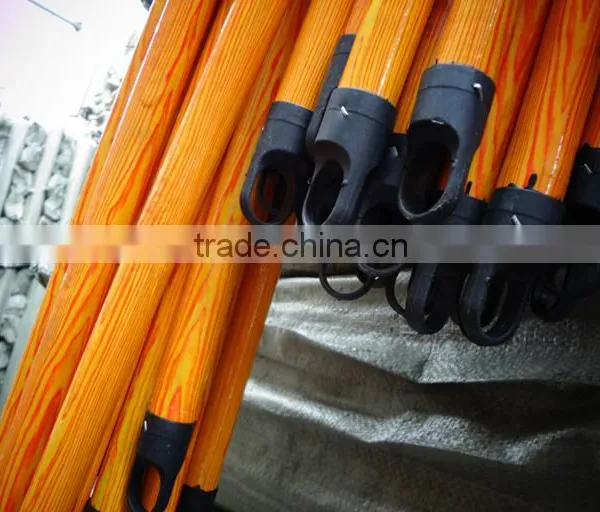 PVC Coated Wooden Broom Mop Handle Made in China photo-4